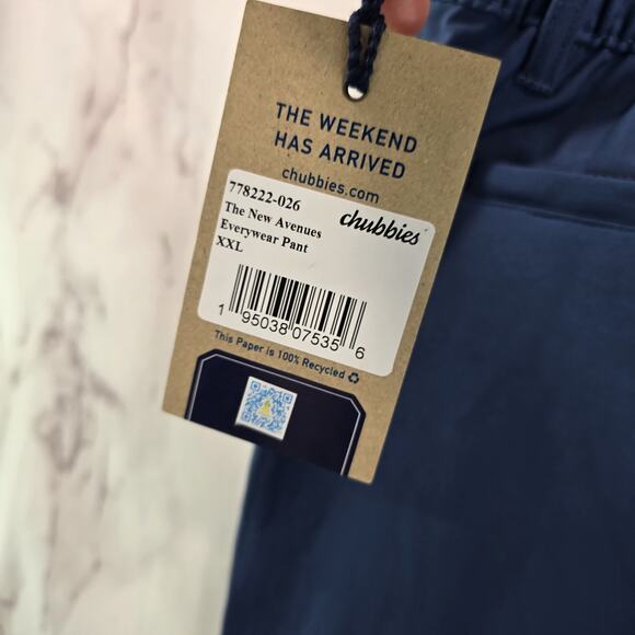 Chubbies Pants Mens Blue Navy Everywear New Avenues Straight Chino - Picture 12 of 15